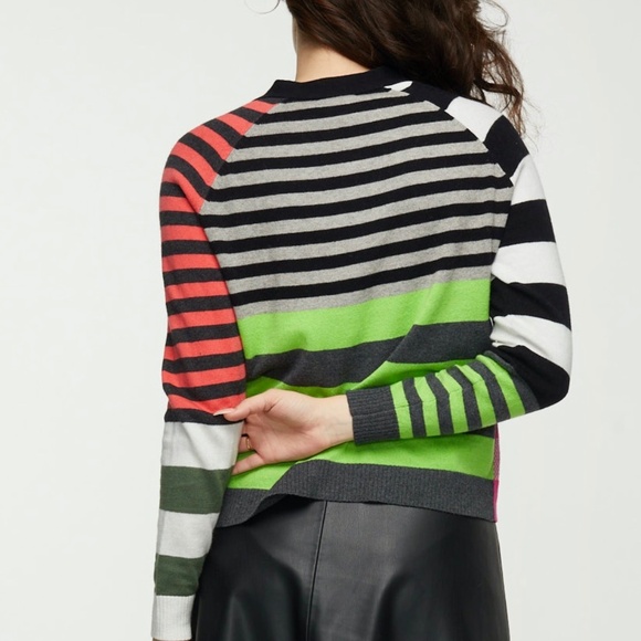 Cotton & Cashmere Mixed Stripe Cardi - Picture 3 of 11